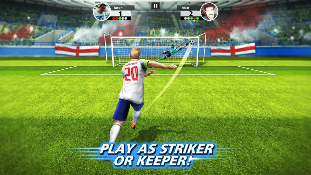 Play as a Striker or Keeper