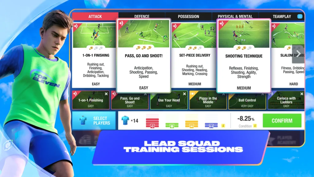 Top Eleven MOD APK Gameplay Guide