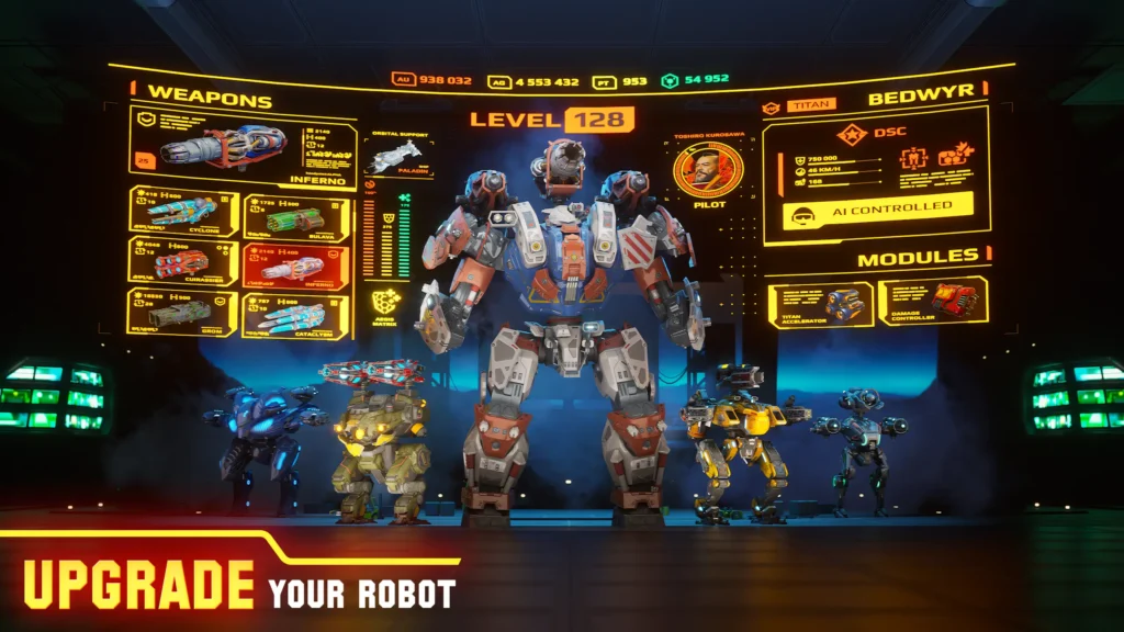 Unlock all Robots & Upgrades